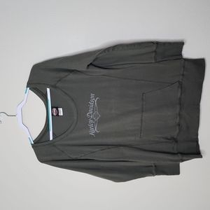 Harley  Davidson  long sleeve  top with front pocket  size 2x